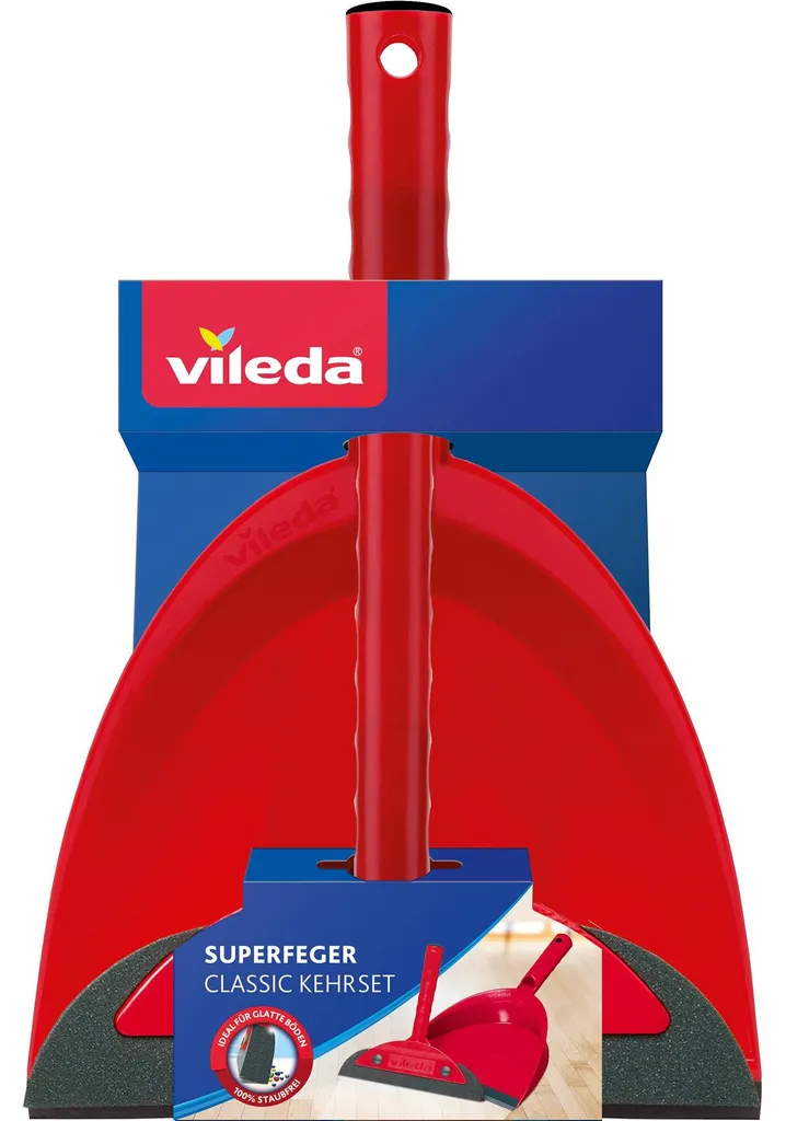 Système de balai Vileda pour sols fragiles avec kit pelle et brosse