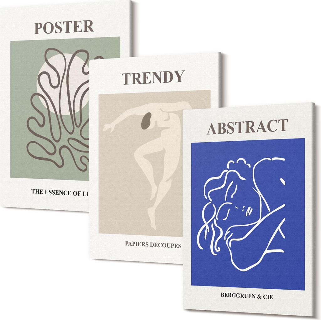 Wandbild – Leinwandbild – Leinwandbilder – Polycanvas – Kunstdruck – Modern – Panorama – Mehrteilig – 3-Teilig Set – Hochwertig ...