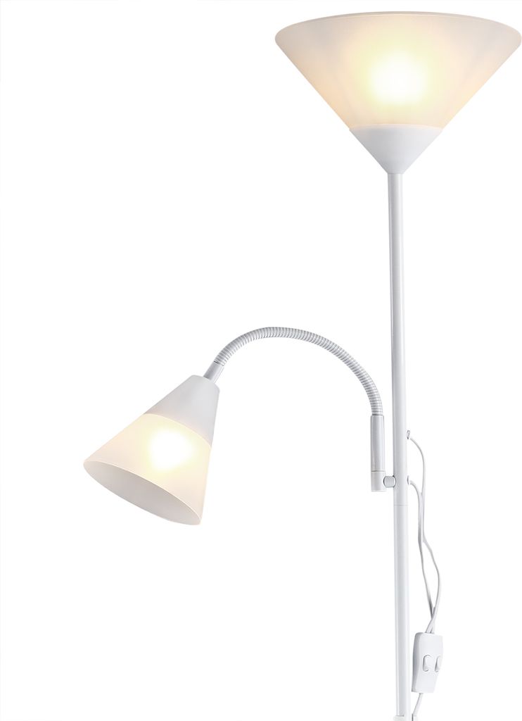 MONZANA® Stehlampe 175cm Weiß Verstellbar E27 Stehleuchte Produktbild 5