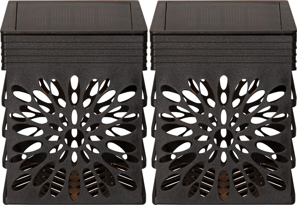 Star Trading 483-27 LED-Solar-Wandleuchte "Izola Wall", 2er Set Kunststoff, schwarz, je ca. 7,5x10 cm, 2 ww LED, 5 LM, inkl. Akku, Vierfarb-Karton