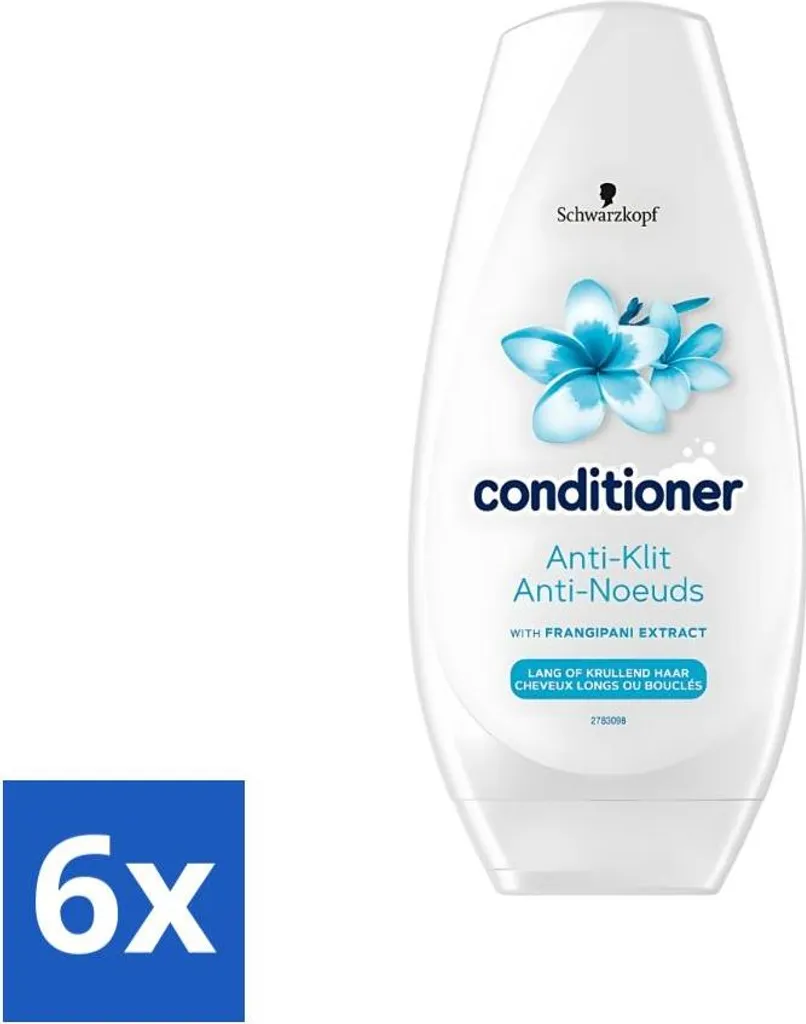 Après-Shampooing Anti-nœuds Haute Efficacité Schwarzkopf Pack de 6 x 250ml