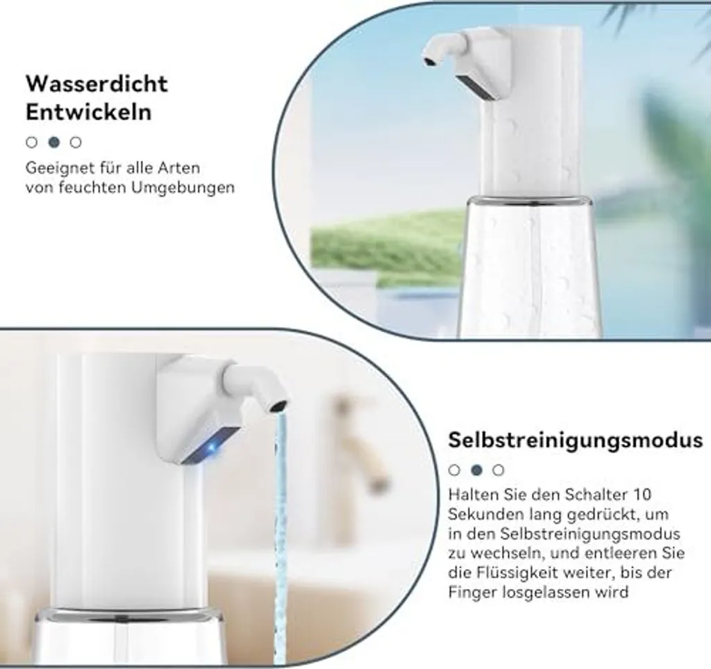 Dispenser Automatico Di Sapone Dispenser Per Mani Senza Contatto 4 Velocita Regolabili Velocita Schiuma Veloce Ricaricabile Tramite Usb 90795911