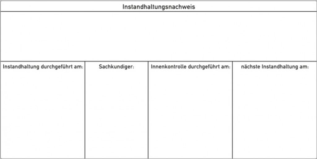 Dreifke Instandhaltungsnachweis mit Ihrem Firmeneindruck, Folie, 120x60 mm,1...