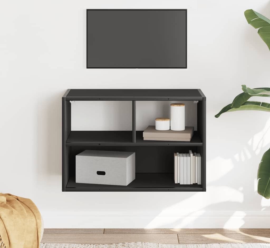 "2026 Aktion"TV-Schrank Industriestil - CLORIS - Fernsehenschrank - Schwarz 60x31x39,5 cm Holzwerkstoff und Metall - DEMöbel6879218