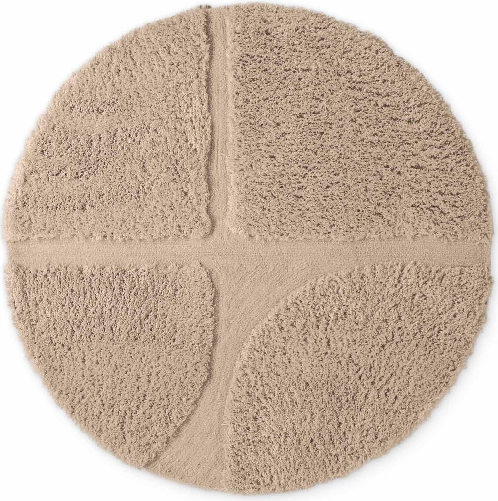 Ted Baker Lambeth Hochflor Teppich Rund Jasper Beige