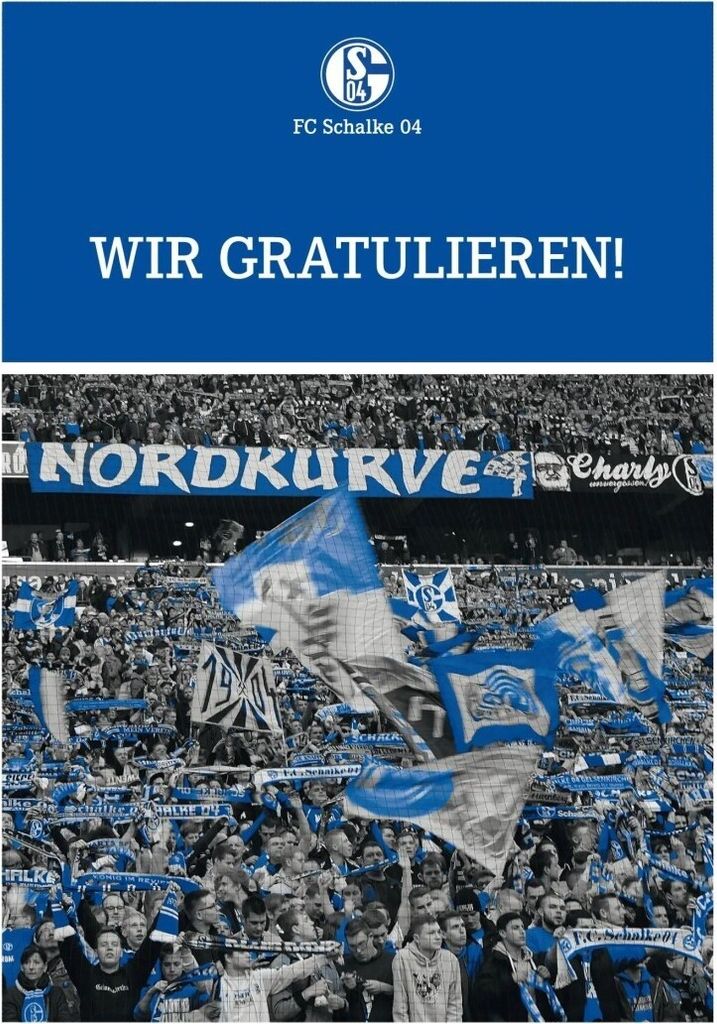 FC Schalke 04 S04 Grußkarte Wir gratulieren Produktbild 