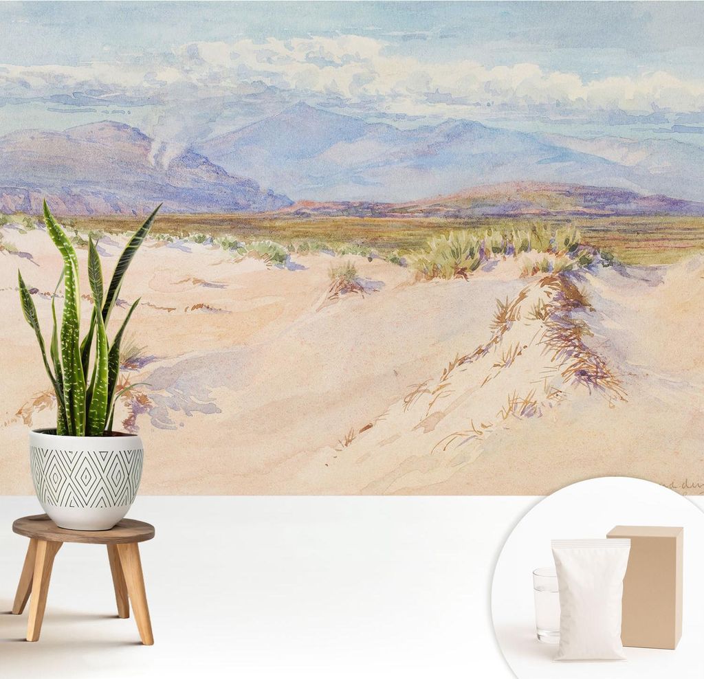 Fototapete - 208x146 cm - Tapete - Wandtapete - Wandbilder - Dekofolie - Tapete Folie - Wand - Dekoration - Wohnzimmer - Wüstenlandschaft