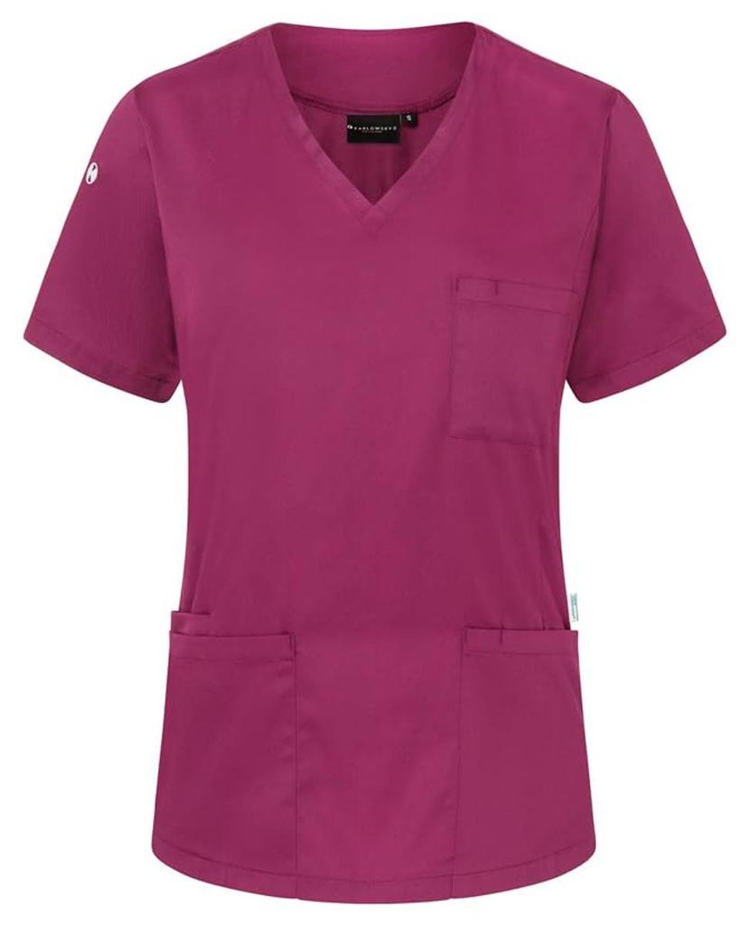 Karlowsky - "Kasack Essential" Arbeitsschürze für Damen, kurzärmlig LT5484 (105,5 cm) (Fuchsie)