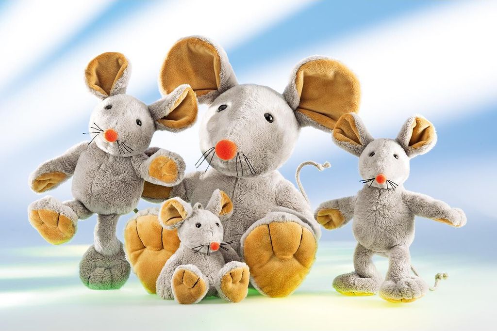 Schaffer Stofftier, Kuschelmaus, Schaffer Maus Eddi 4751, 22cm