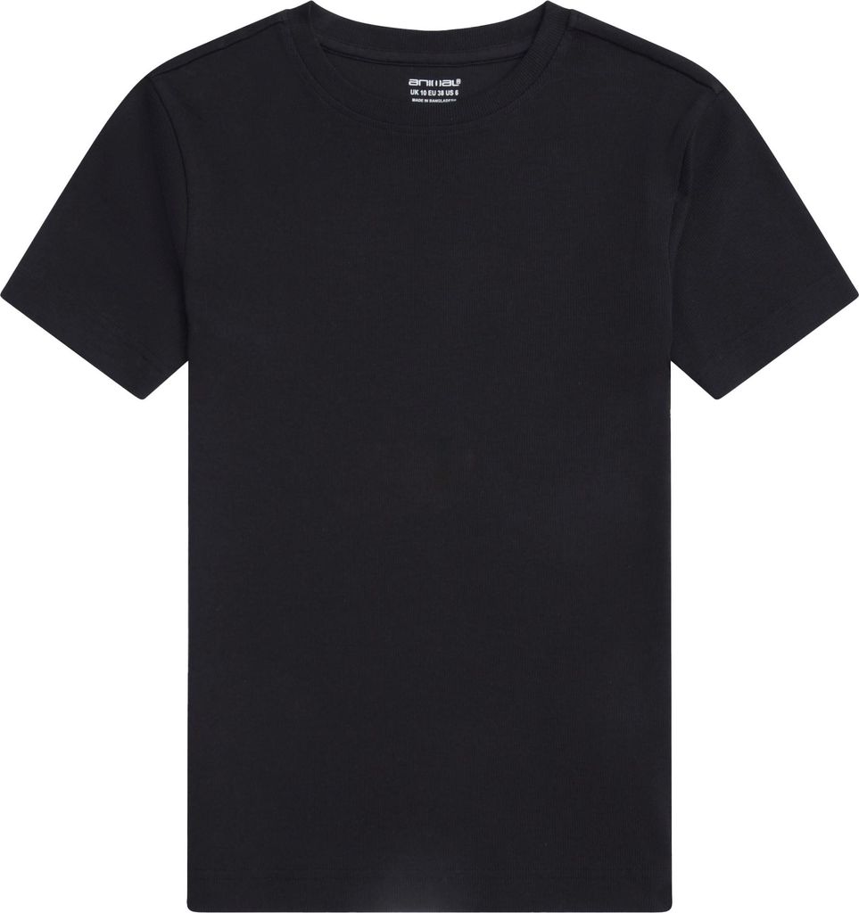 Animal - "Evo" T-Shirt für Damen, gerippt MW4996 (40 DE) (Schwarz)