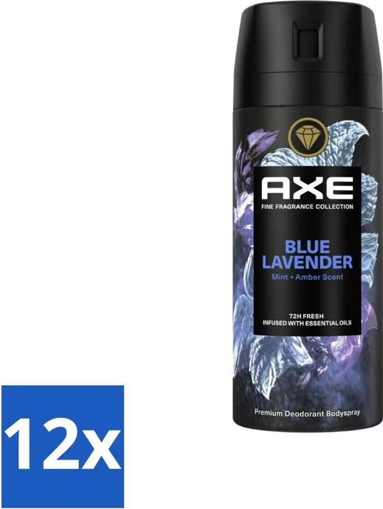 AXE Deodorante Lavanda Blu 150ml Bulk 12pz - Protezione Sport 72H