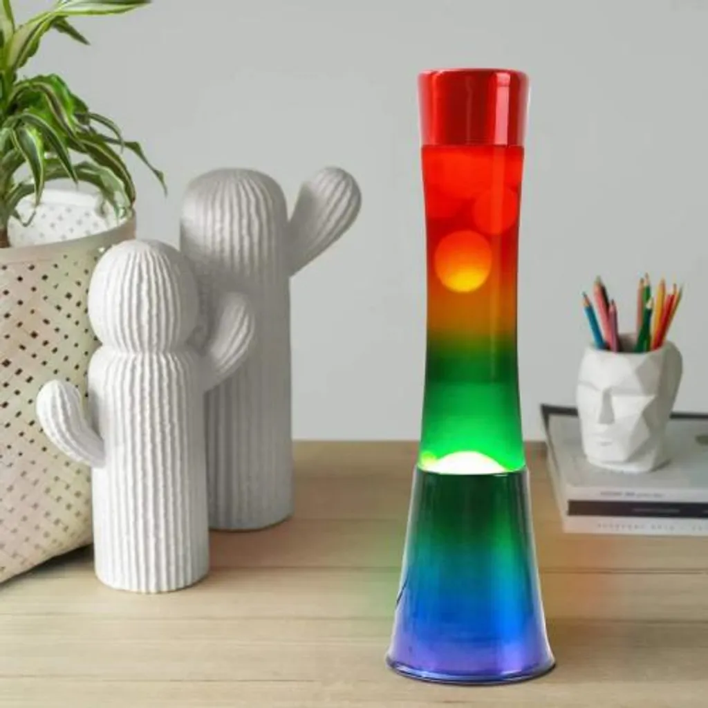 Lampe à Lave en verre RAINBOW - Luminaire Décoratif Multicolore 40cm