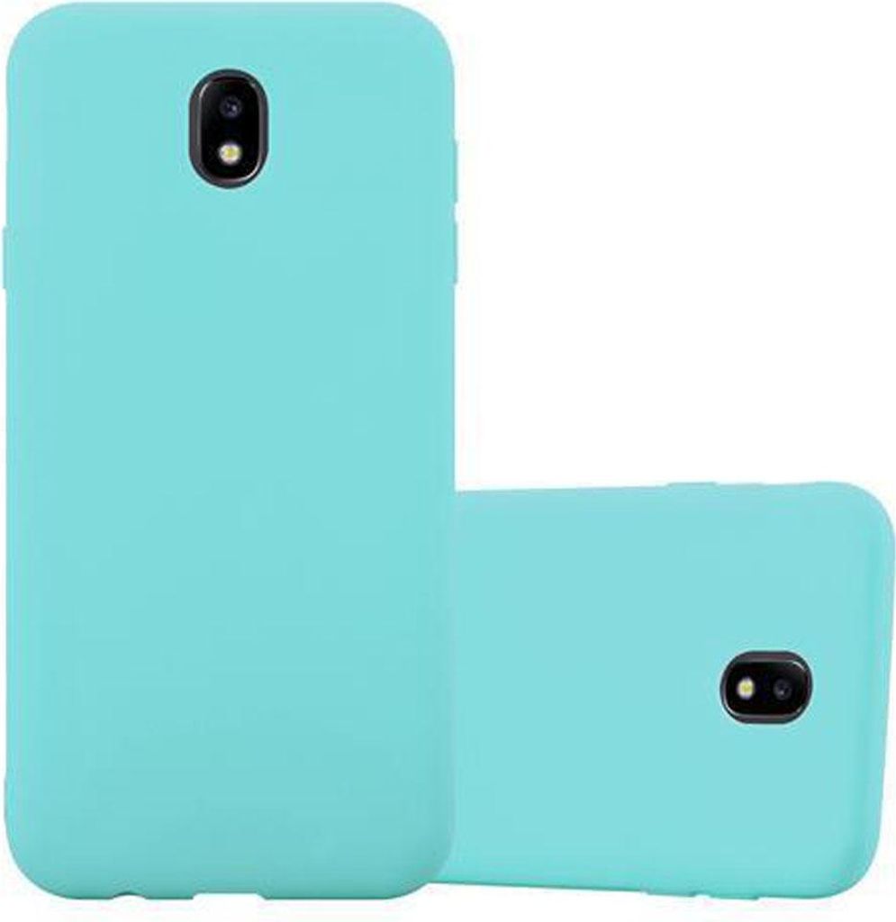 Cadorabo Hülle für Samsung Galaxy J7 2017 Schutzhülle in Blau Handyhülle TPU Silikon Etui Case Cover