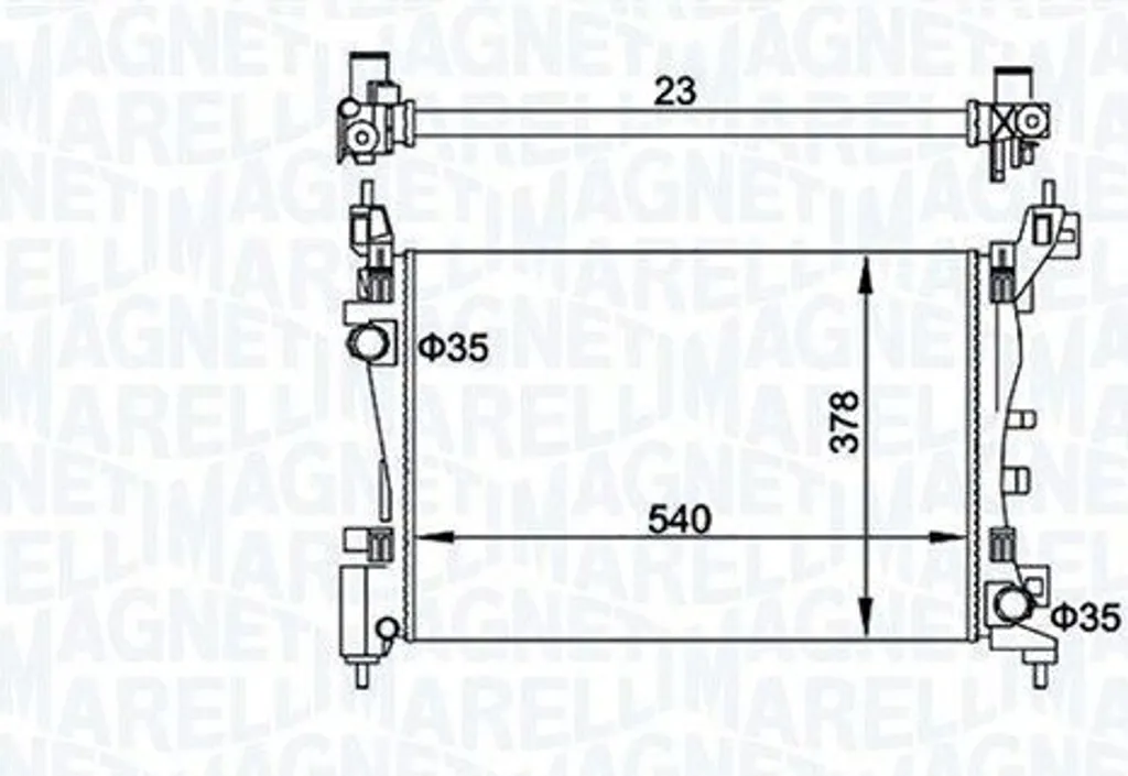 Radiatore Motore Magneti Marelli 350213899000 Fiat Punto Grande Qubo