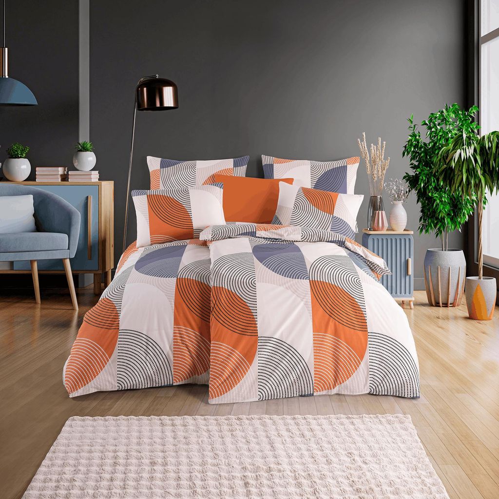 Bettwäsche Set Vera 100% Baumwolle, 135 x 200 / 80 x 80 cm, Produktbild 