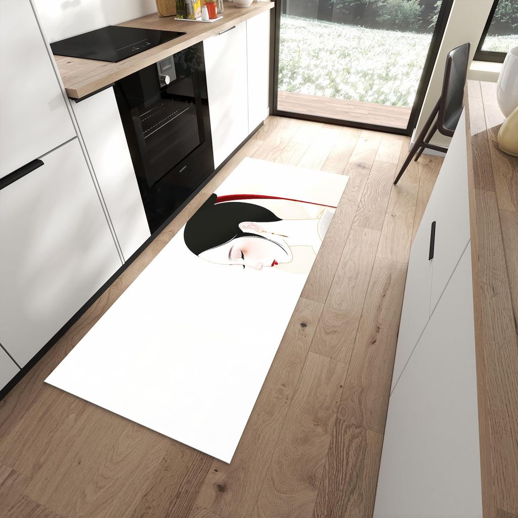Küchenteppich 80x200cm rutschfest & abwischbar PVC Läufer - Stilvolle Abstraktion