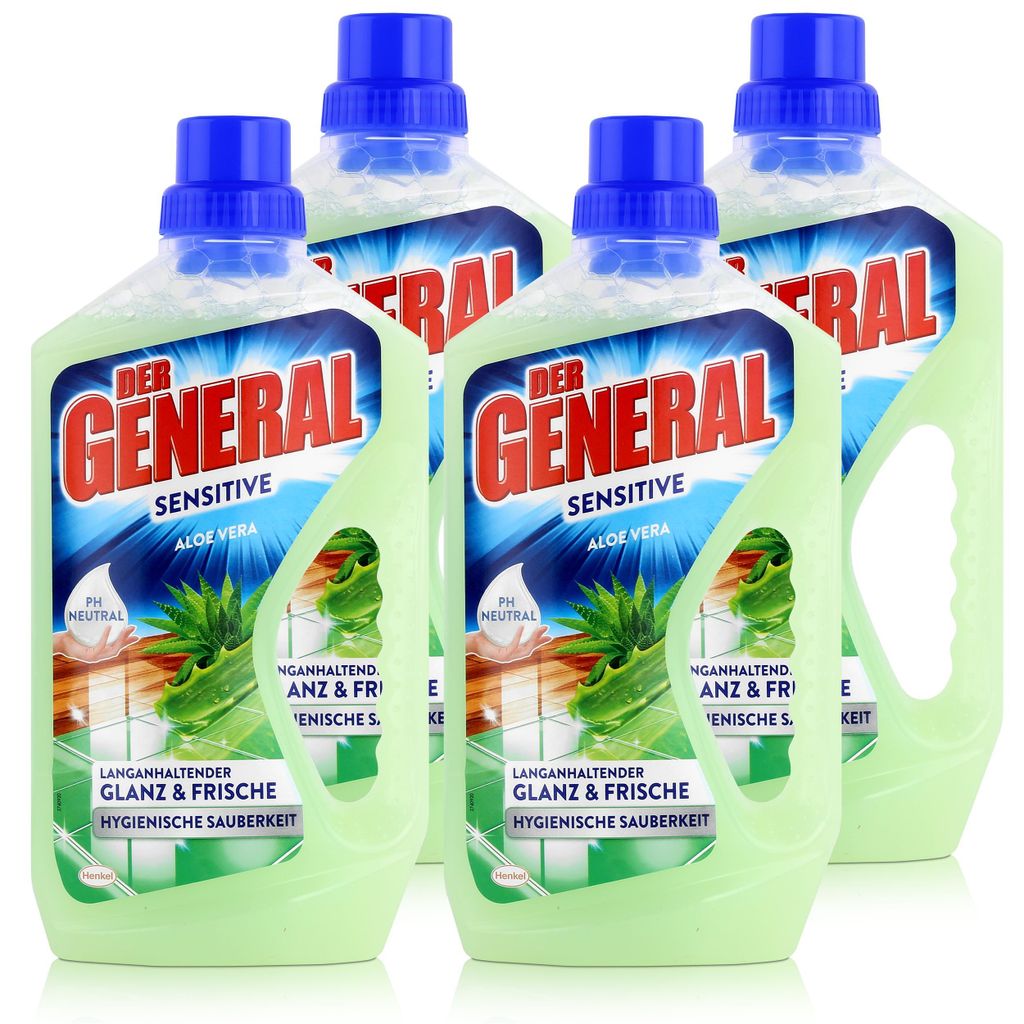 Der General Allzweckreiniger Sensitive Aloe Vera 750ml Bodenreiniger (4er Pack)