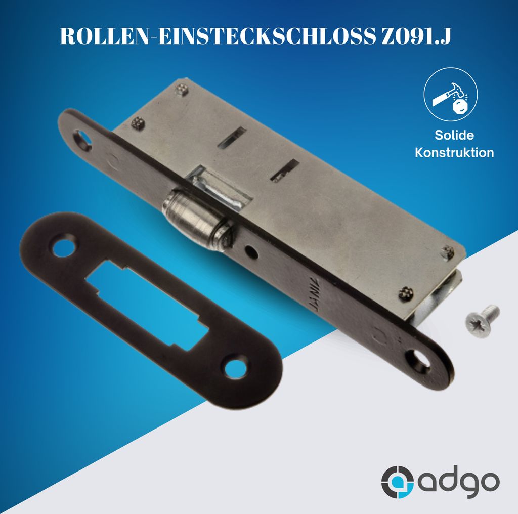 ADGO® Einsteckschloss Zimmermannsschloss Universal Schloss Produktbild 5
