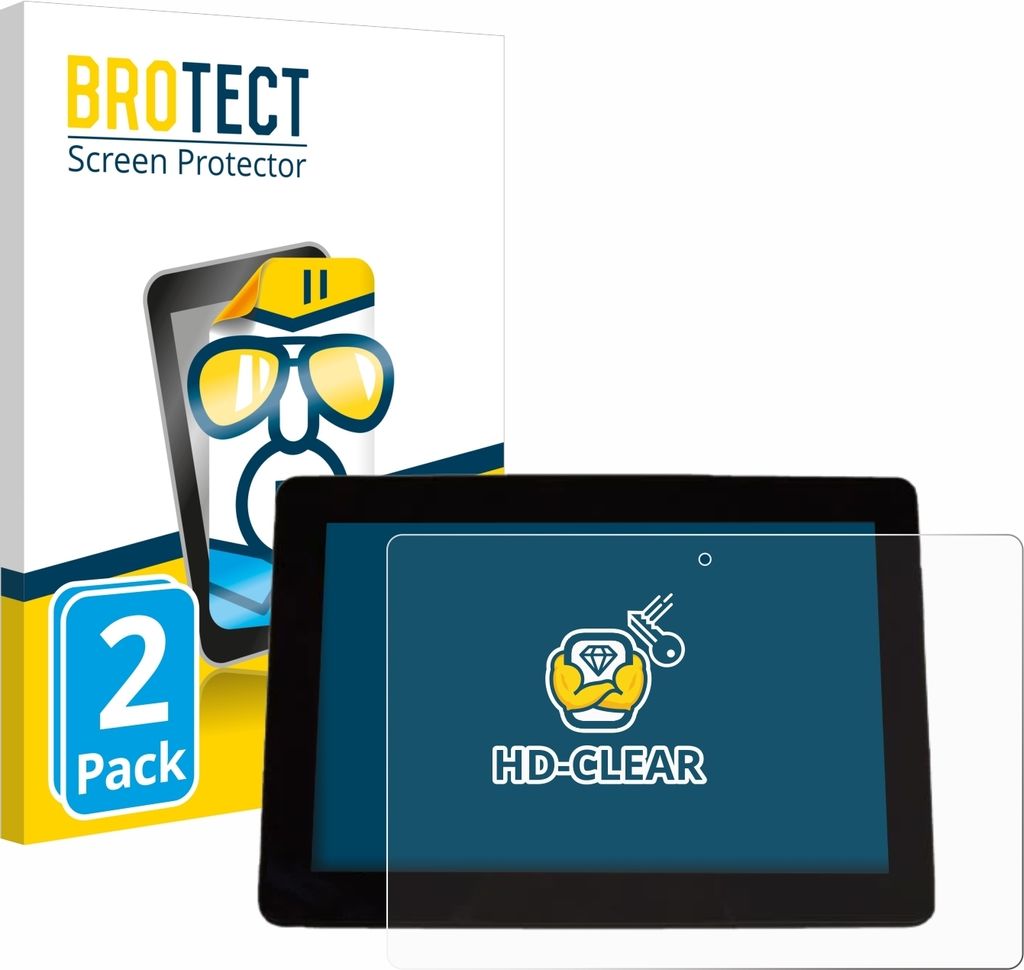 2x Für Trimble XCN 1050 Schutzfolie BROTECT Displayschutz Display Schutz Folie Klar Transparent