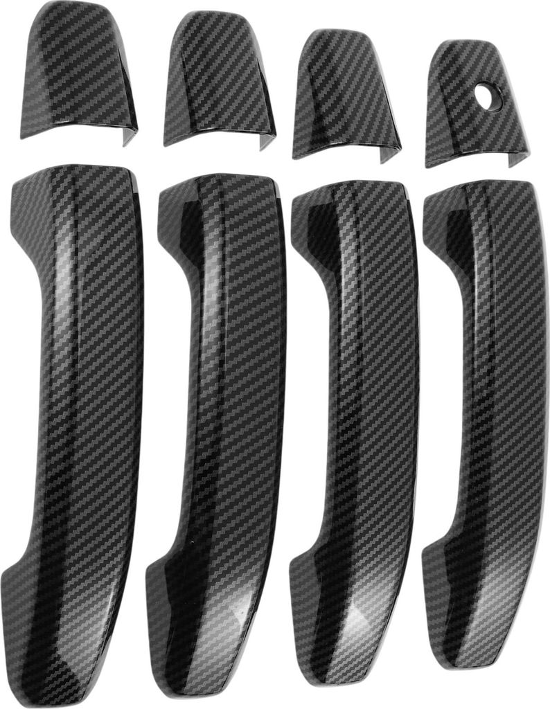 Autotürgriffabdeckung - Autoseitentürgriffabdeckung - für Chevrolet Silverado 2014-2020 Carbon Fiber Black - 1 Set
