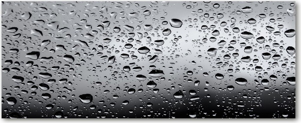 Tulup Küchenrückwand Spritzschutz aus Glas -125x50 -Spritzschutz auf gehärtetes Glas Deko Sonstige Wassertropfen