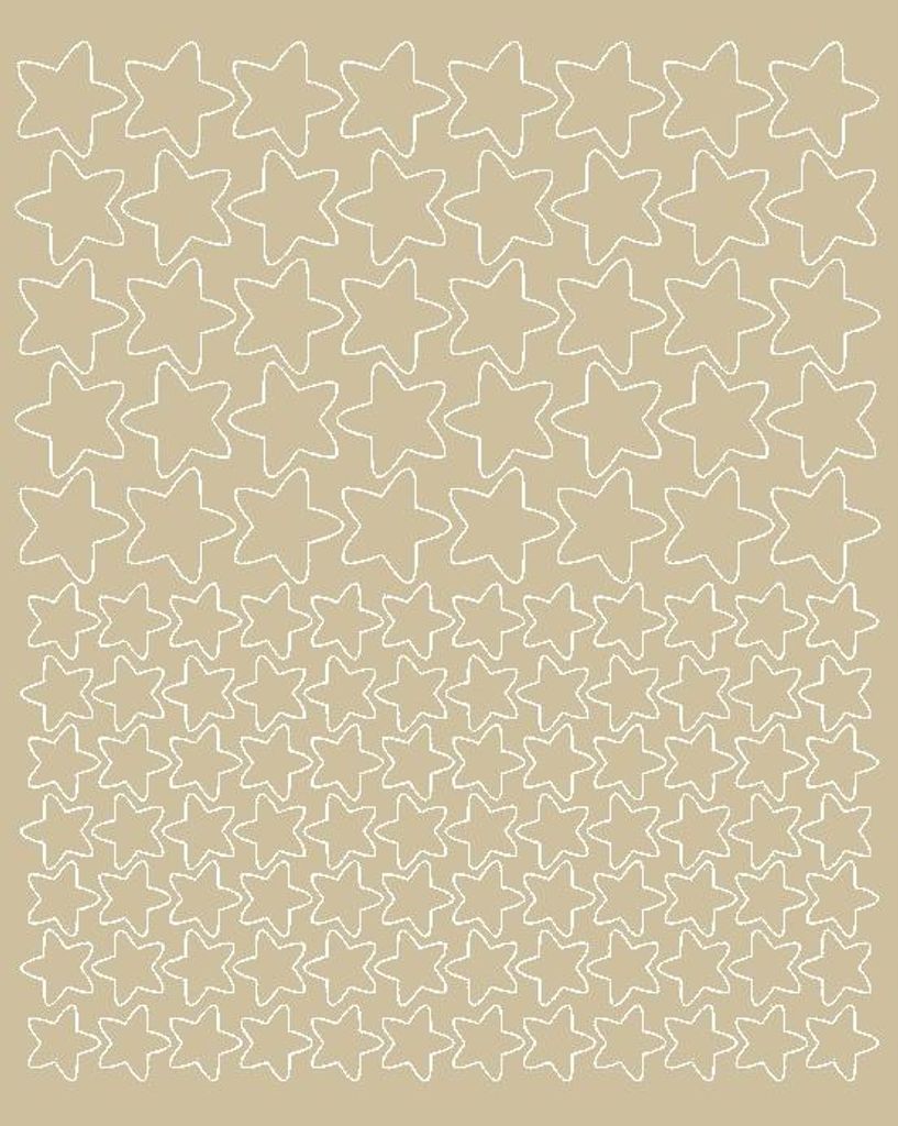 Fahrradhelm-Aufkleber, Sternaufkleber, 124 Stück, beige glänzend