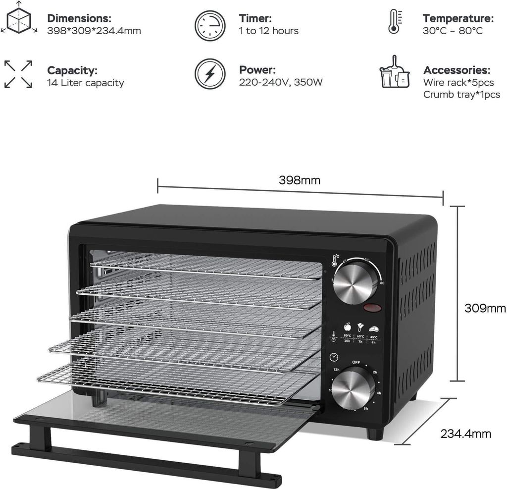 TurboTronic Dörrgerät TurboWave B!O ab 30°C - 100% Metall Produktbild 2