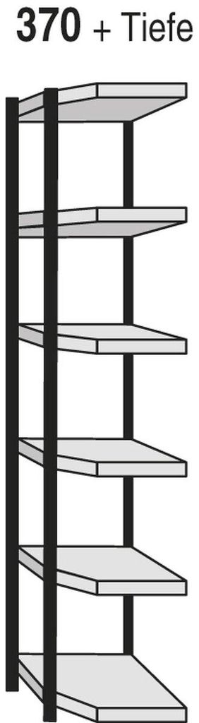 Eckregalfeld Stora 100 HxBxT 225x87x50cm 6 Böden ohne Produktbild 