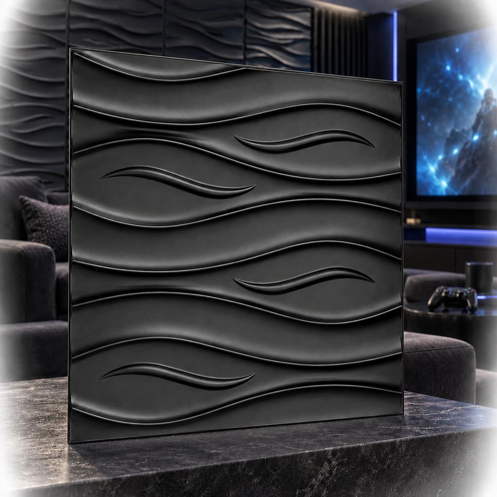 Paneles de pared 3D de plástico, decoración de pared, Imagen del producto 