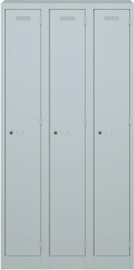 BISLEY Spind lichtgrau PL3050T1645, 3 Schließfächer 90,0 x 50,0 x 180,0 cm