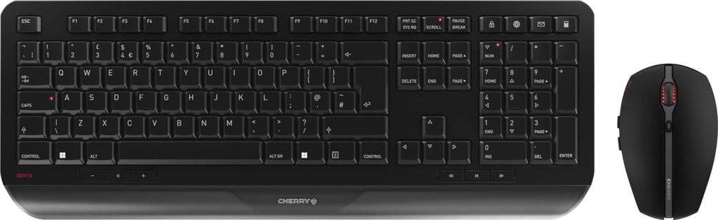 Cherry GENTIX DESKTOP - Volle Größe (100%) - Kabellos - RF Wireless - QWERTY - Schwarz - Maus enthalten