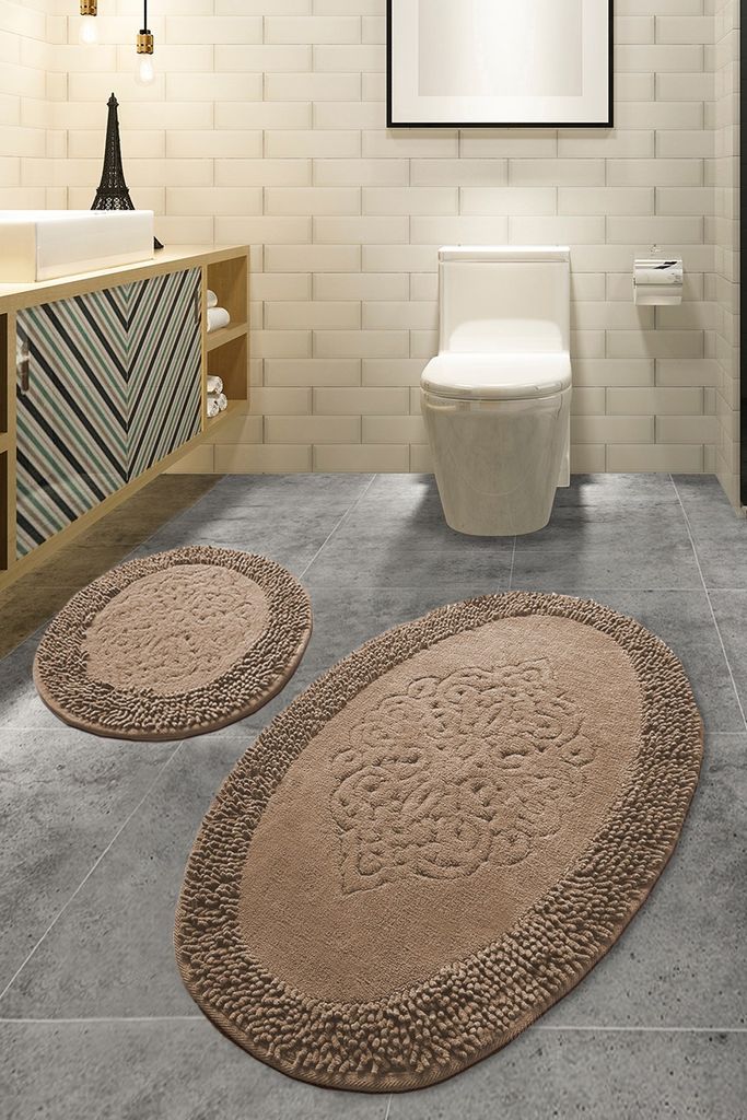 Mijolnir, Piante Oval - Beige, Badematten, Mehrfarbig, Produktbild 