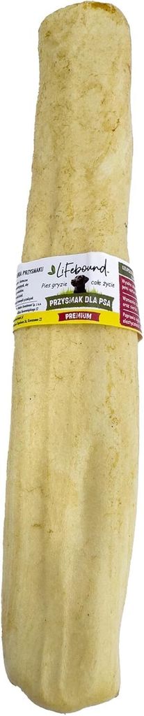 IMKERSHOP Kauartikel für Hunde – Hundesnack – In Form eines Knochens – Sicher - Kalbsleder, Geschmack Käse, Größe 22/25 cm