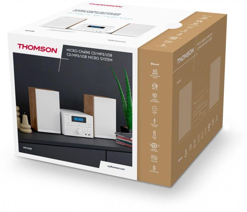 Thomson MIC121BT - microphone avec Bluetooth, CD, USB, FM Image du produit 