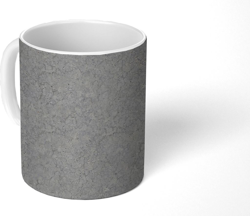 MuchoWow Tasse Kaffeetasse Kaffeebecher 350 ml Beton - Wand - Muster - Industriell Teetasse - Fototasse - Becher - Keramikbecher - Teebecher - Ka...