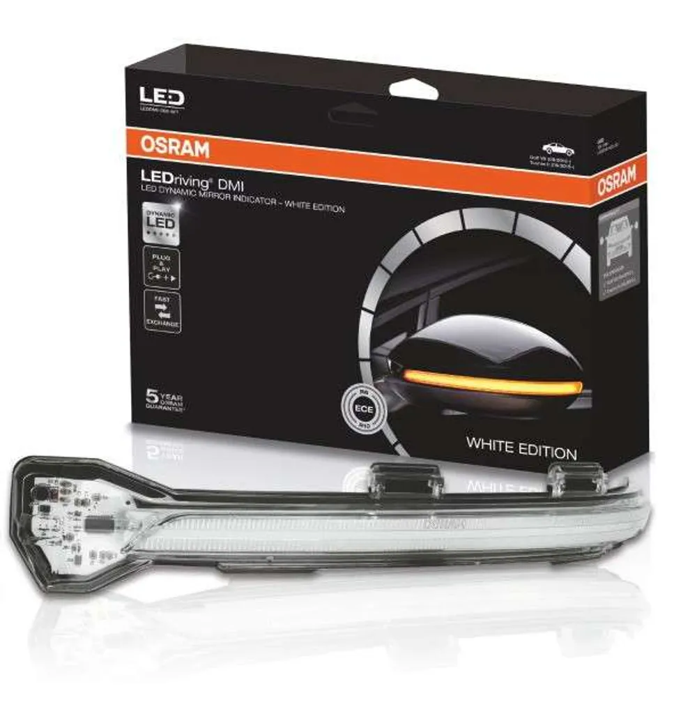 Clignotants LED Dynamiques OSRAM White Edition pour Rétroviseurs Audi A3 - 3