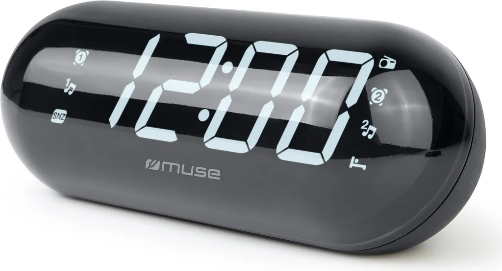 Radio réveil Muse double alarme idéal pour couple avec grand écran LED