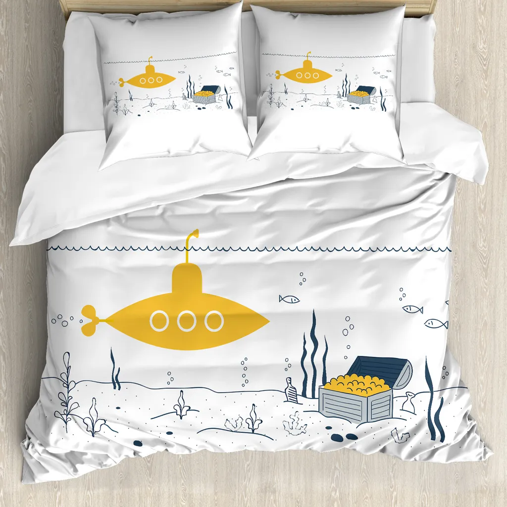 Copripiumino Giallo Sottomarino ABAKUHAUS 200x200 cm Antiacaro