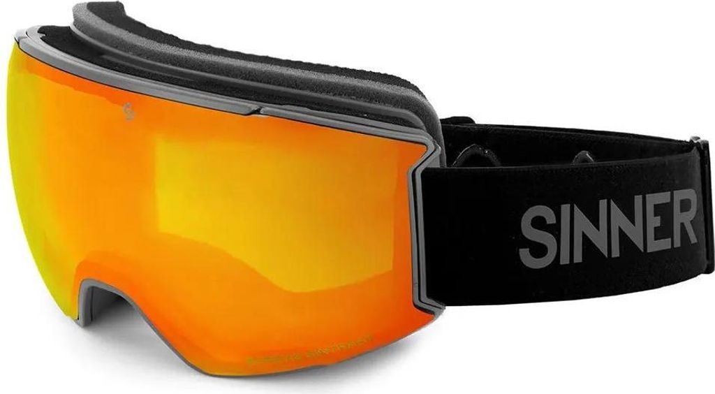 Sinner Boreas Skibrille Grau Double Orng Sintrast+Blue Sintrast Toric/CAT1-3 Herren,Damen Grau Double Orng Sintrast+Blue Sintrast Toric/CAT1-3