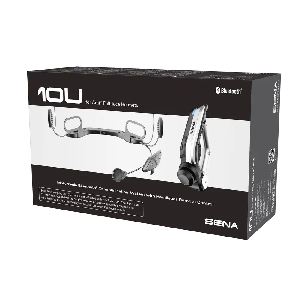 Intercom Bluetooth moto Sena 10U avec télécommande de guidon incluse