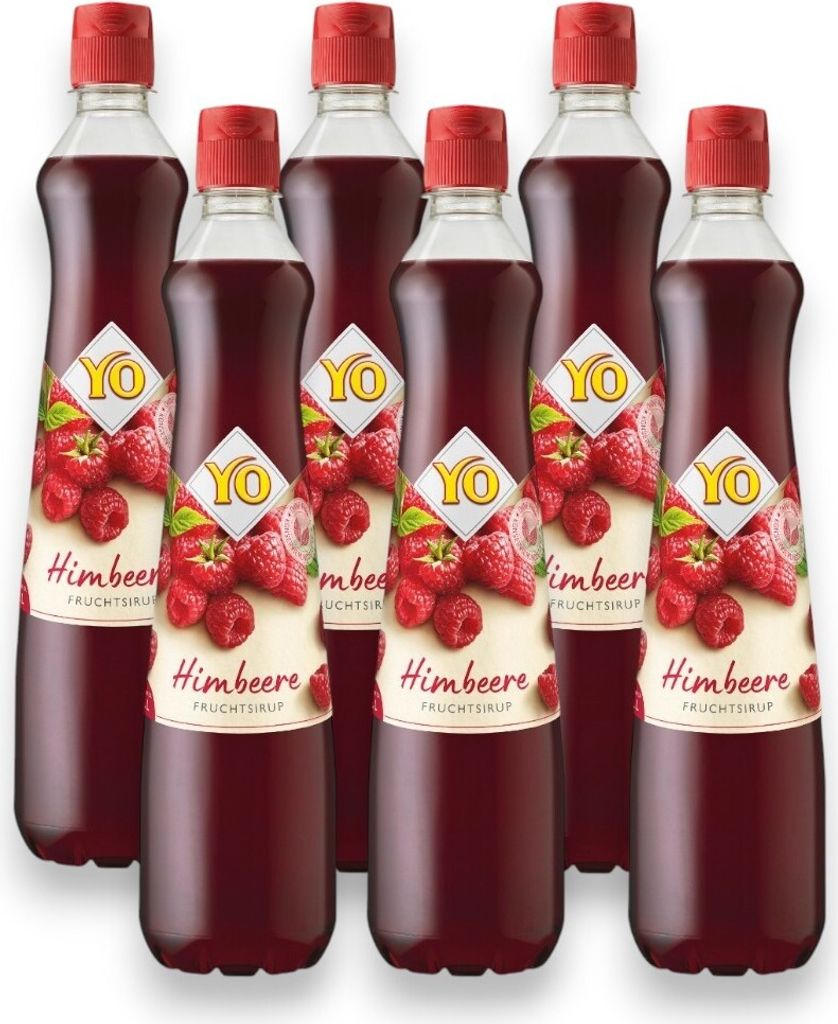YO Fruchtsirup Himbeere VEGAN 700ml (6er Pack) Produktbild 