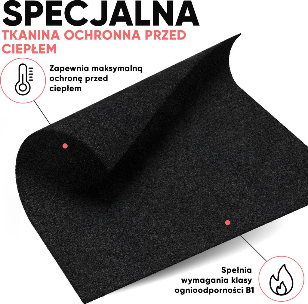 EVOCAMP dywan ognioodporny 30x30 cm - mata ognioodporna do Zdjęcie produktu 