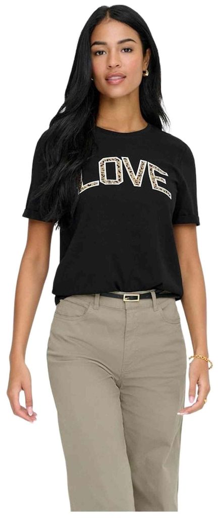 T-Shirt Only 15366520-BLACKLOVE für Damen