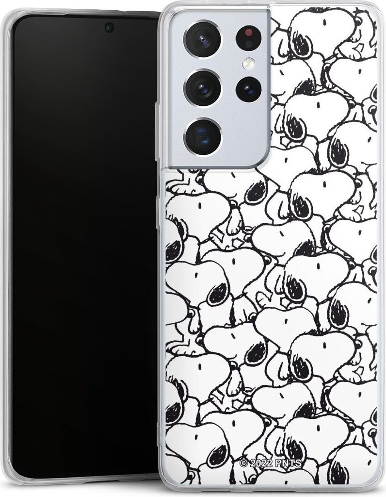 DeinDesign Handyhülle für Samsung Galaxy S21 Ultra 5G Silikon Hülle Case Smartphone Schutzhülle Muster Peanuts Snoopy