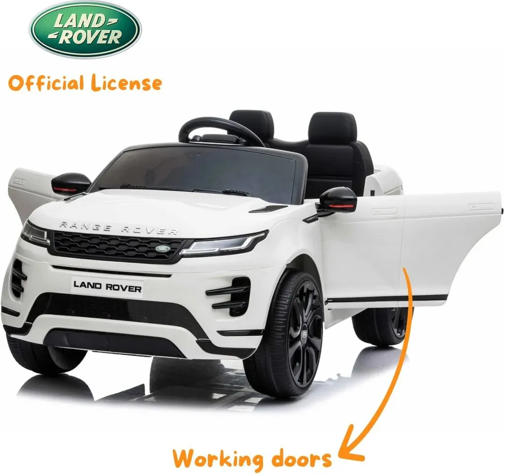 Range Rover Evoque électrique blanc enfant - Télécommande et LED 12V - 4