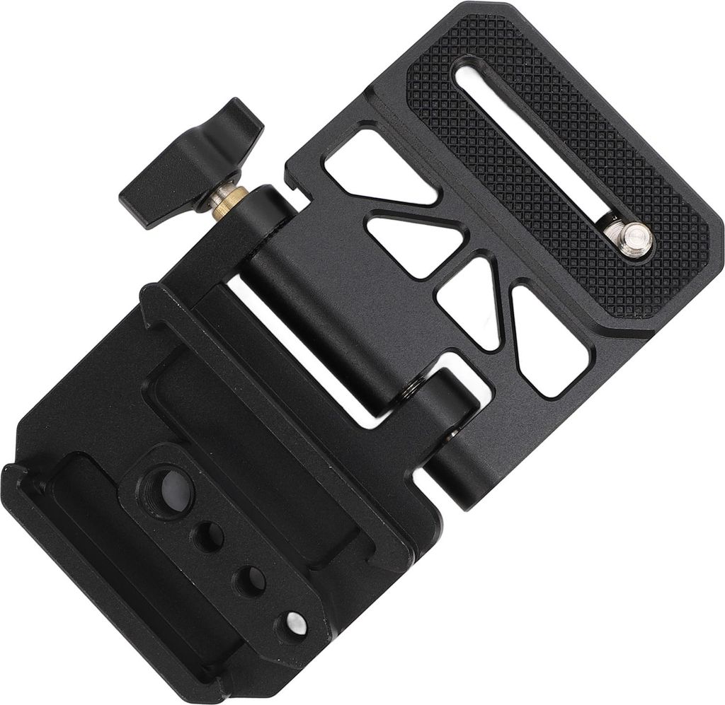 Schnellwechselplatte 1/4 und 3/8 Zoll Schraubgewinde Universal faltbarer Montageadapter für Kamerastabilisator Stativ-Kugelkopf
