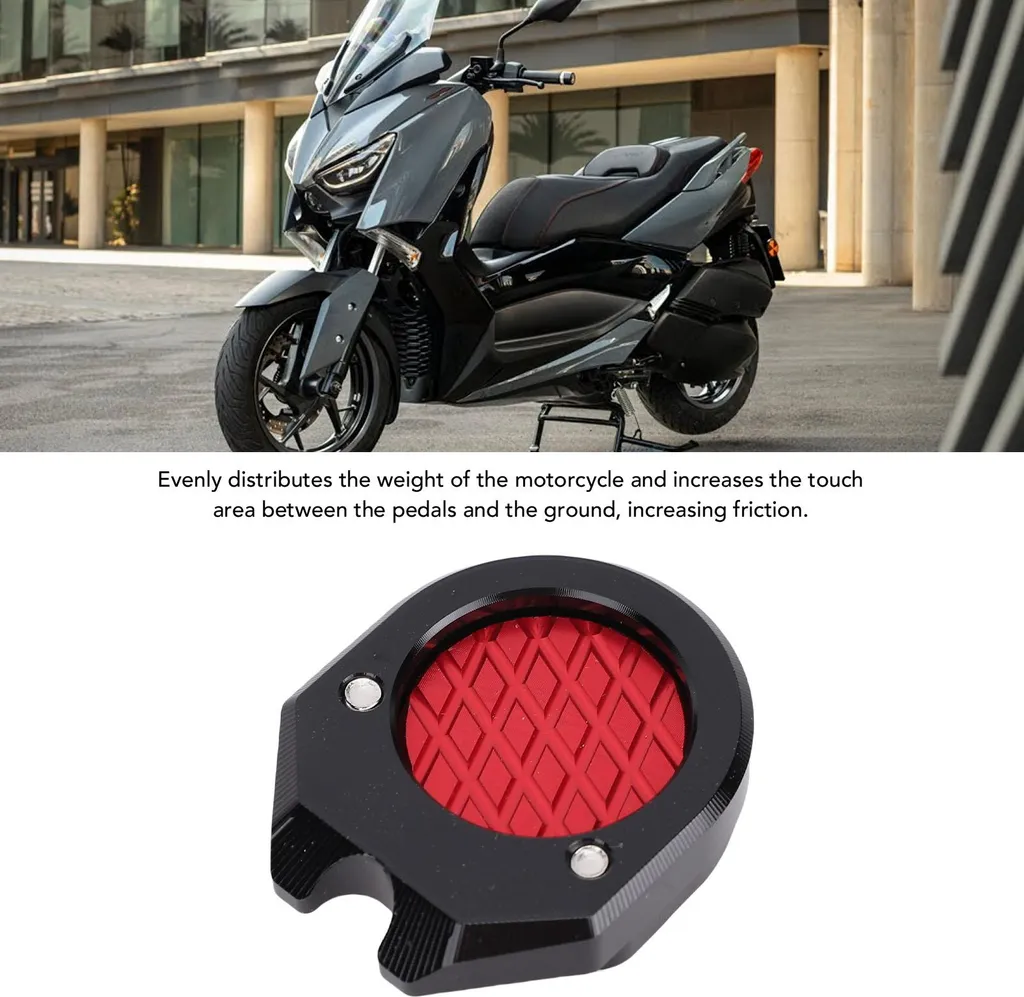 Supporto Cavalletto Allargato per Yamaha Nmax Xmax Aerox Rosso CNC