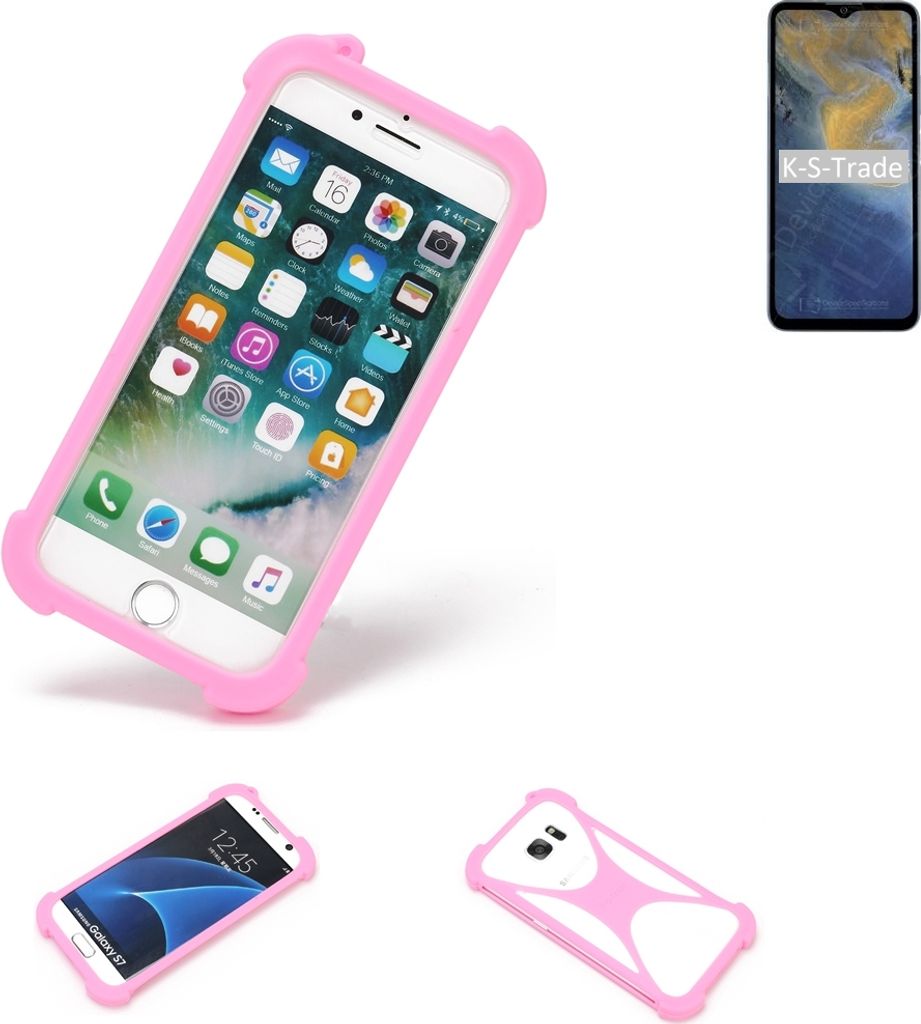 K-S-Trade Handy Hülle kompatibel mit ZTE Blade A71 Schutz Hülle Bumper Silikon Schutz Hülle Cover Case Silikoncase Silikonbumper TPU Softcase