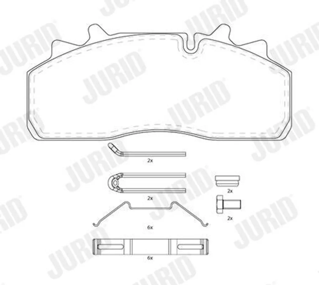Plaquettes de frein JURID haute résistance RENAULT TRUCKS MIDLUM 2915905390