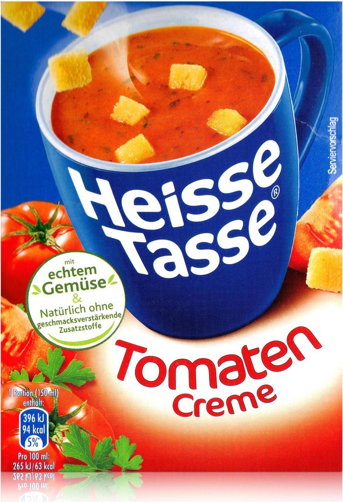 Heisse Tasse Tomaten Creme mit Croûtons 3 Beutel á 21g (1er Produktbild 